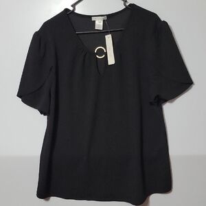 Nel+Lo Women's Size 3X Black Top